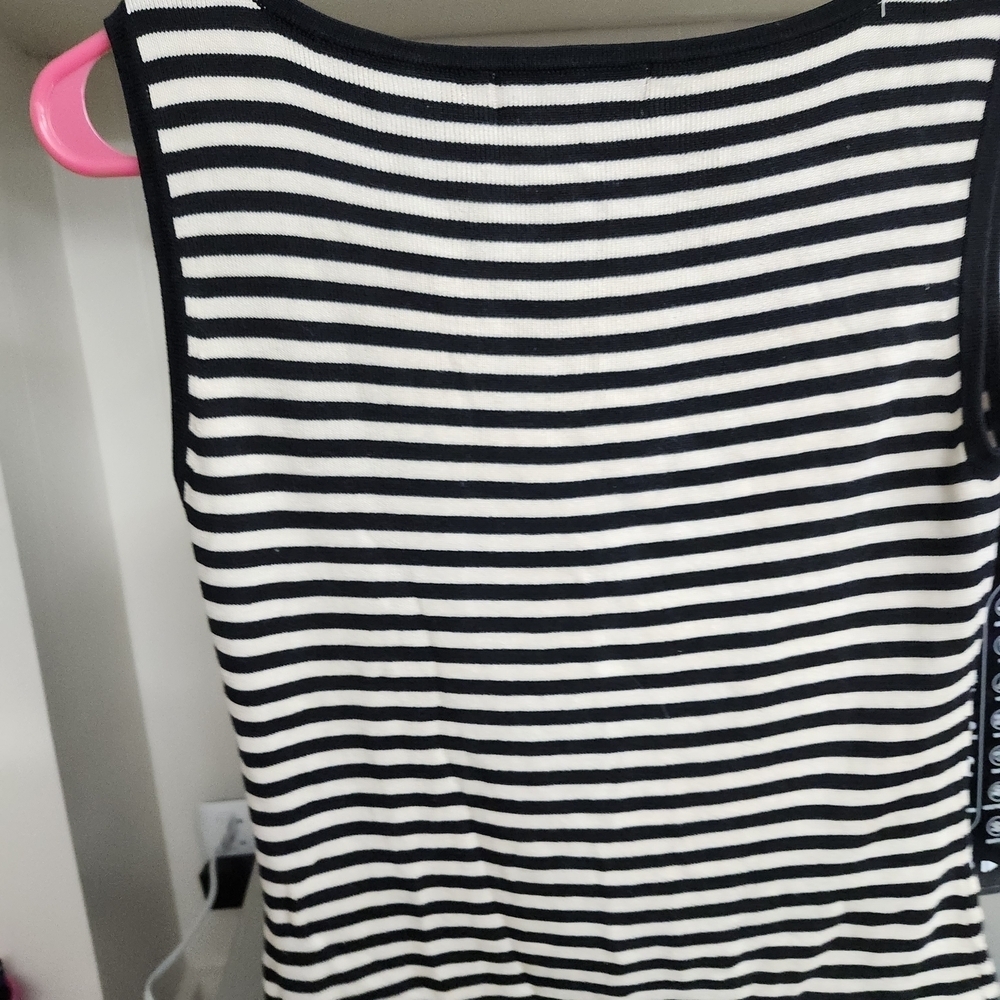 Grace Black and White Striped Blouse